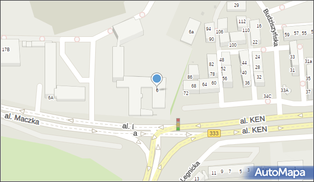 Lubin, Aleja Komisji Edukacji Narodowej, 6, mapa Lubin