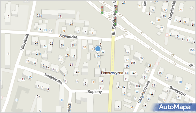 Lublin, Aleja Spółdzielczości Pracy, 10, mapa Lublina