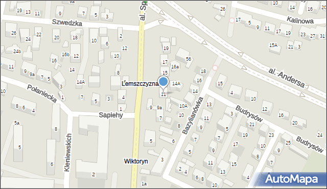 Lublin, Aleja Spółdzielczości Pracy, 11, mapa Lublina
