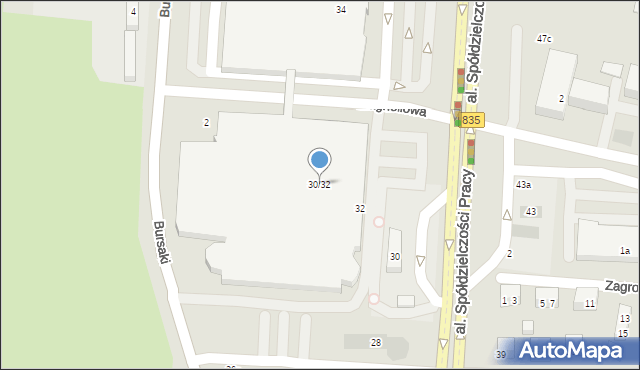 Lublin, Aleja Spółdzielczości Pracy, 30/32, mapa Lublina