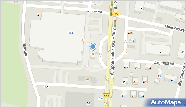 Lublin, Aleja Spółdzielczości Pracy, 30, mapa Lublina