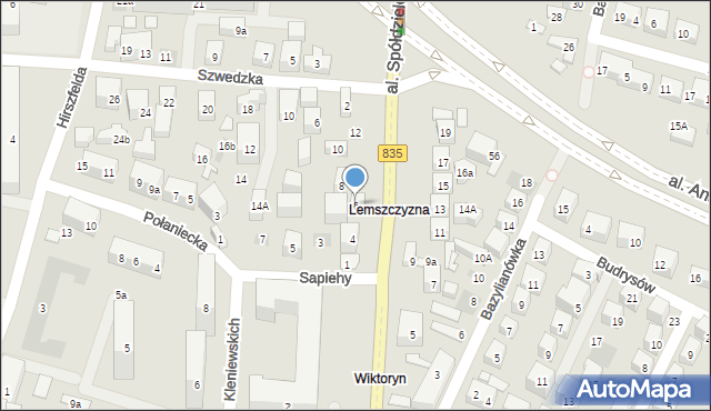 Lublin, Aleja Spółdzielczości Pracy, 6, mapa Lublina