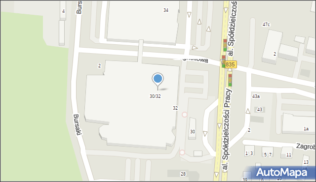 Lublin, Aleja Spółdzielczości Pracy, 32c, mapa Lublina
