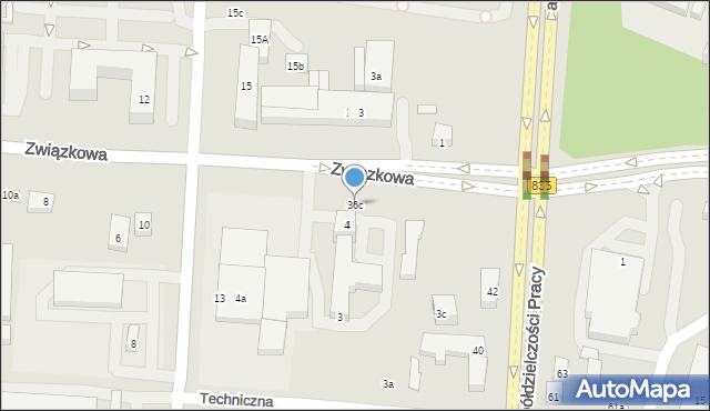 Lublin, Aleja Spółdzielczości Pracy, 36c, mapa Lublina