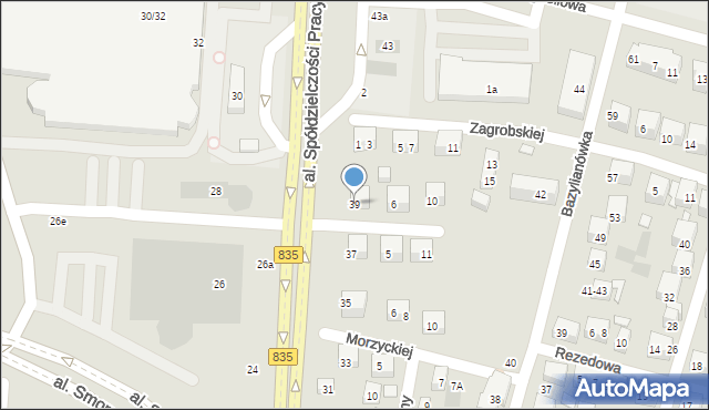 Lublin, Aleja Spółdzielczości Pracy, 39, mapa Lublina