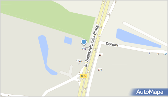Lublin, Aleja Spółdzielczości Pracy, 94c, mapa Lublina