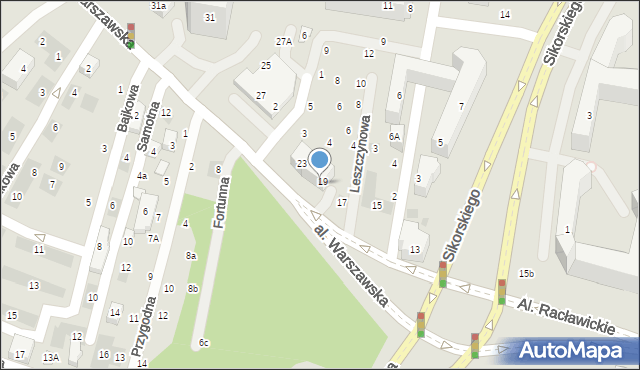 Lublin, Aleja Warszawska, 21A, mapa Lublina