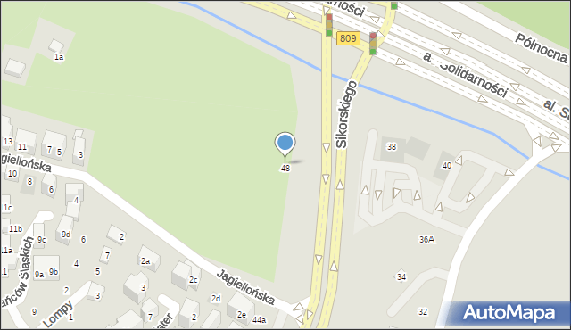 Lublin, Aleje Sikorskiego Władysława, gen., 48, mapa Lublina