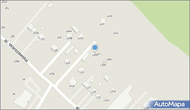 Lublin, Aleja Warszawska, 141b, mapa Lublina