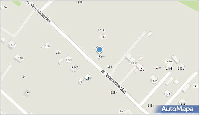 Lublin, Aleja Warszawska, 159, mapa Lublina
