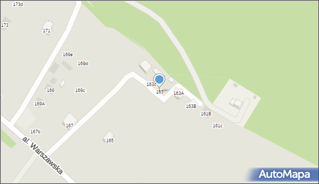 Lublin, Aleja Warszawska, 163, mapa Lublina