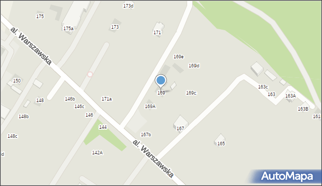 Lublin, Aleja Warszawska, 169, mapa Lublina