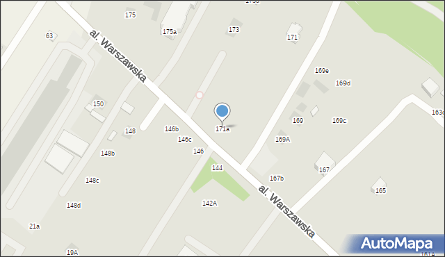 Lublin, Aleja Warszawska, 171a, mapa Lublina