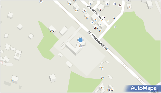 Lublin, Aleja Warszawska, 94, mapa Lublina
