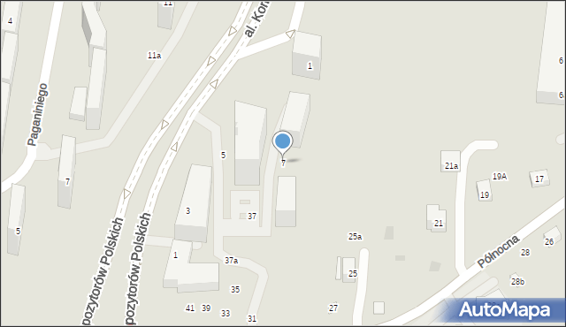 Lublin, Aleja Kompozytorów Polskich, 7, mapa Lublina