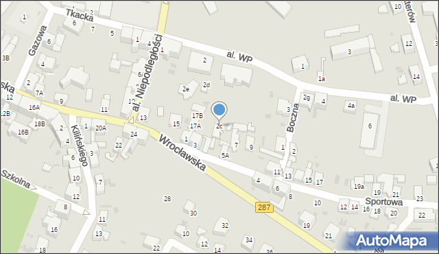 Lubsko, Aleja Wojska Polskiego, 2c, mapa Lubsko