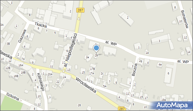 Lubsko, Aleja Wojska Polskiego, 2d, mapa Lubsko