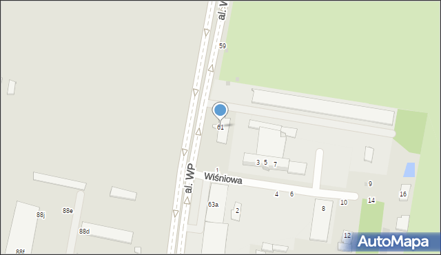 Łuków, Aleja Wojska Polskiego, 61, mapa Łuków