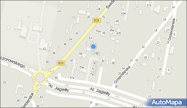 Łuków, Aleje Króla Władysława Jagiełły, 7g, mapa Łuków