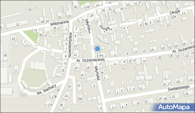 Lwówek, Aleja Sczanieckiej Emilii, 1, mapa Lwówek