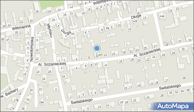 Lwówek, Aleja Sczanieckiej Emilii, 11, mapa Lwówek