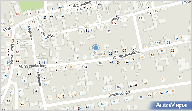 Lwówek, Aleja Sczanieckiej Emilii, 17, mapa Lwówek
