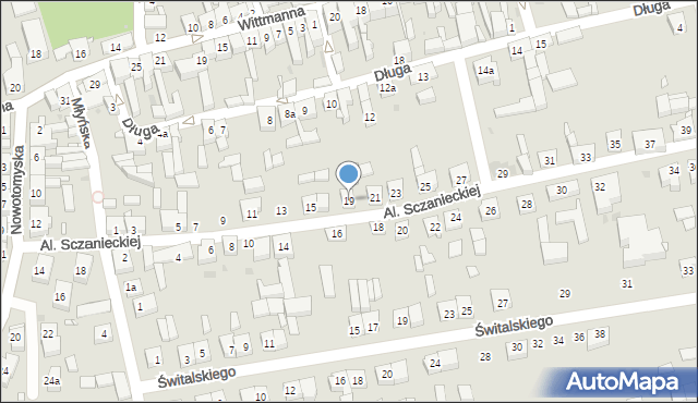 Lwówek, Aleja Sczanieckiej Emilii, 19, mapa Lwówek