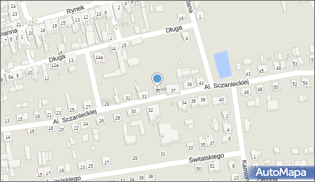 Lwówek, Aleja Sczanieckiej Emilii, 35, mapa Lwówek