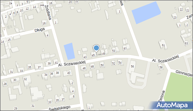 Lwówek, Aleja Sczanieckiej Emilii, 47, mapa Lwówek
