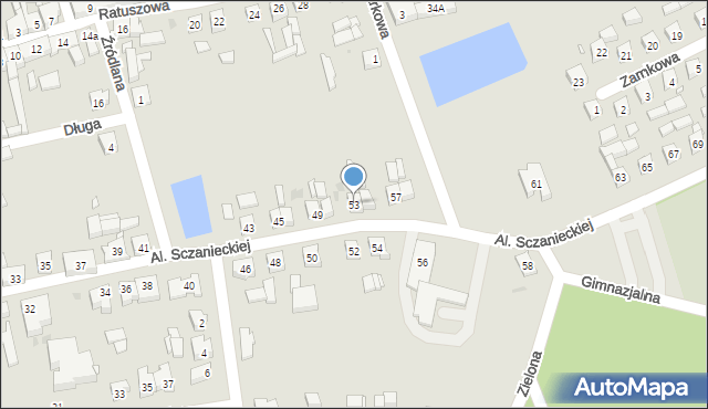 Lwówek, Aleja Sczanieckiej Emilii, 53, mapa Lwówek