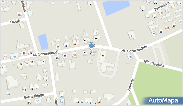 Lwówek, Aleja Sczanieckiej Emilii, 54, mapa Lwówek