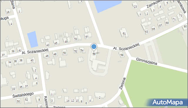Lwówek, Aleja Sczanieckiej Emilii, 56, mapa Lwówek