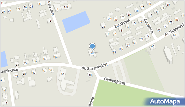 Lwówek, Aleja Sczanieckiej Emilii, 61, mapa Lwówek