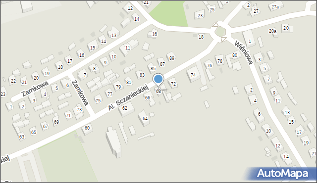 Lwówek, Aleja Sczanieckiej Emilii, 68, mapa Lwówek