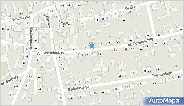 Lwówek, Aleje Sczanieckiej Emilii, 10, mapa Lwówek