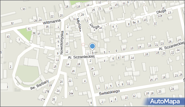 Lwówek, Aleje Sczanieckiej Emilii, 3, mapa Lwówek
