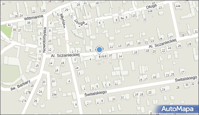 Lwówek, Aleje Sczanieckiej Emilii, 6, mapa Lwówek