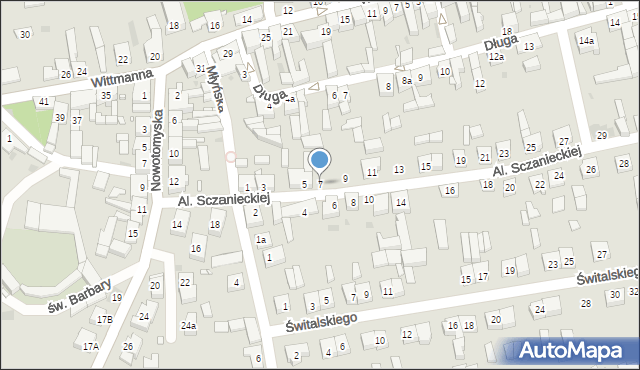 Lwówek, Aleje Sczanieckiej Emilii, 7, mapa Lwówek