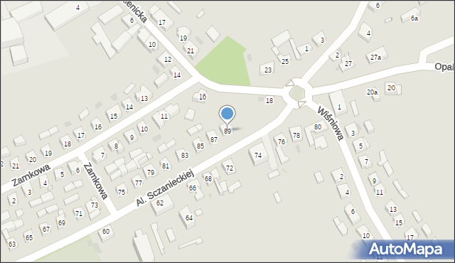 Lwówek, Aleje Sczanieckiej Emilii, 89, mapa Lwówek