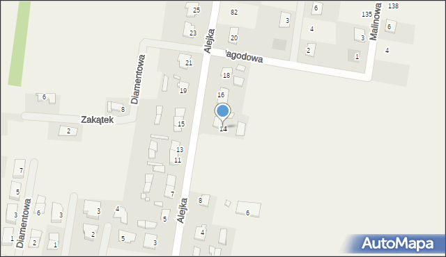 Mączniki, Alejka, 14, mapa Mączniki