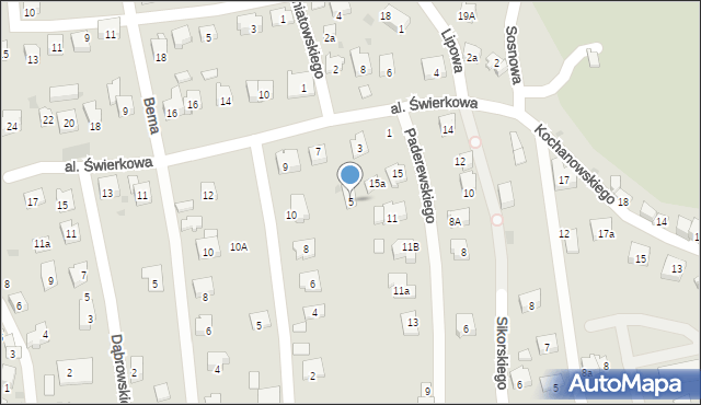 Maków Podhalański, Aleja Świerkowa, 5, mapa Maków Podhalański