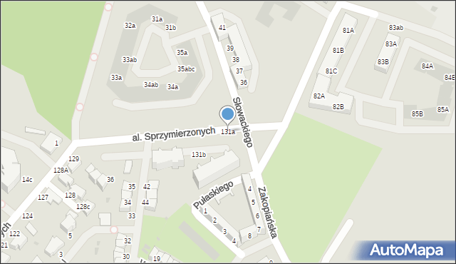 Malbork, Aleja Sprzymierzonych, 131a, mapa Malborka