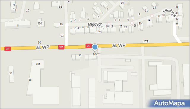 Malbork, Aleja Wojska Polskiego, 90a, mapa Malborka