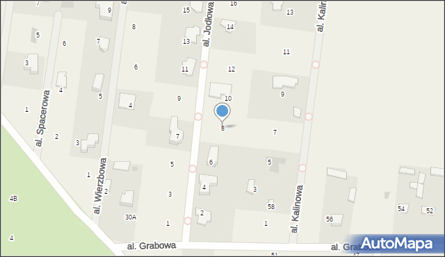 Marianów, Aleja Jodłowa, 8, mapa Marianów