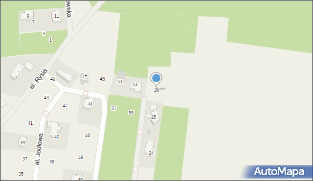 Marianów, Aleja Kalinowa, 26, mapa Marianów