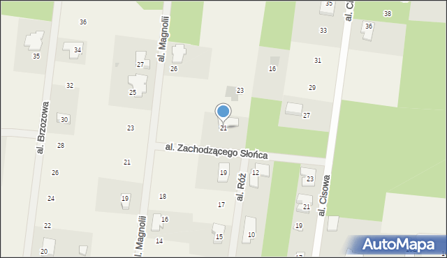 Marianów, Aleja Róż, 21, mapa Marianów