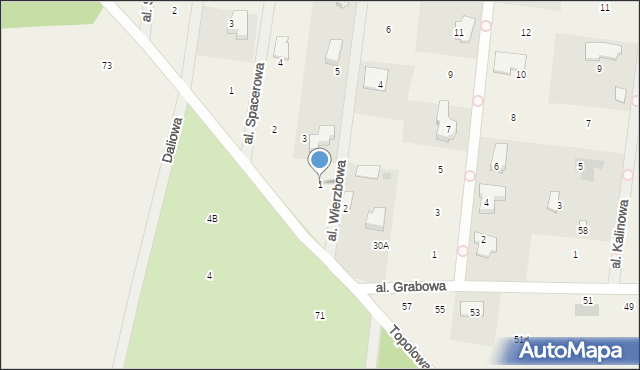 Marianów, Aleja Wierzbowa, 1, mapa Marianów