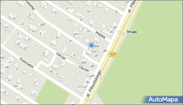 Marki, Aleja Piłsudskiego Józefa, marsz., 187B, mapa Marki