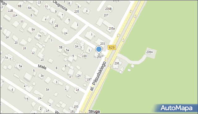 Marki, Aleja Piłsudskiego Józefa, marsz., 201, mapa Marki