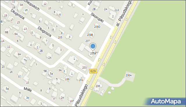Marki, Aleja Piłsudskiego Józefa, marsz., 205a, mapa Marki